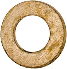 Value Collection - #2 Screw, Brass Standard Flat Washer - 0.099" ID x 3/16" OD, 0.02" Thick, Plain Finish - USA Tool & Supply