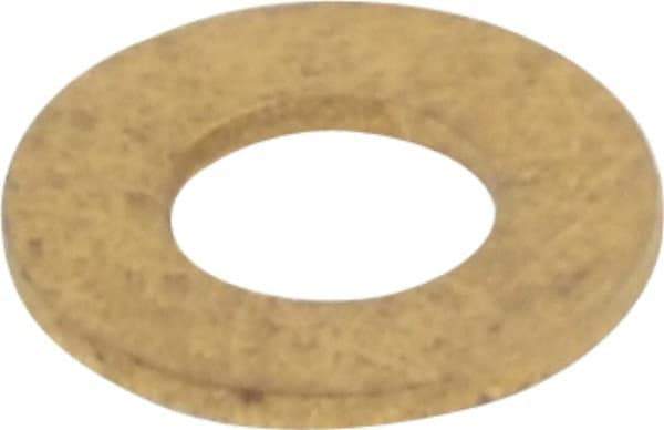 Value Collection - #6 Screw, Brass Standard Flat Washer - 0.147" ID x 5/16" OD, 0.025" Thick, Plain Finish - USA Tool & Supply