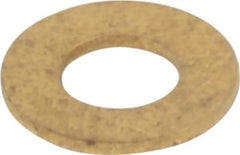 Value Collection - #6 Screw, Brass Standard Flat Washer - 0.147" ID x 5/16" OD, 0.025" Thick, Plain Finish - USA Tool & Supply