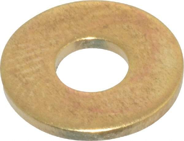 Value Collection - #8 Screw, Brass Standard Flat Washer - 0.172" ID x 7/16" OD, 0.036" Thick, Plain Finish - USA Tool & Supply