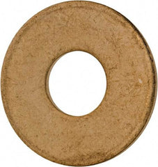 Value Collection - #14 Screw, Brass Standard Flat Washer - 0.26" ID x 11/16" OD, 0.051" Thick, Plain Finish - USA Tool & Supply