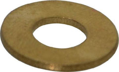 Value Collection - #20 Screw, Brass Standard Flat Washer - 0.334" ID x 3/4" OD, 0.056" Thick, Plain Finish - USA Tool & Supply