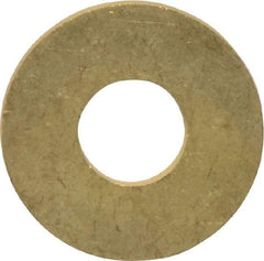 Value Collection - #24 Screw, Brass Standard Flat Washer - 0.386" ID x 1" OD, 0.074" Thick, Plain Finish - USA Tool & Supply