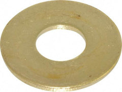 Value Collection - 1/2" Screw, Brass Standard Flat Washer - 0.562" ID x 1-3/8" OD, 0.091" Thick, Plain Finish - USA Tool & Supply