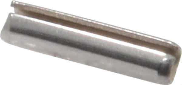 Made in USA - 3/32" Diam x 3/8" Long Slotted Spring Pin - Grade 420 Stainless Steel, Bright Finish - USA Tool & Supply