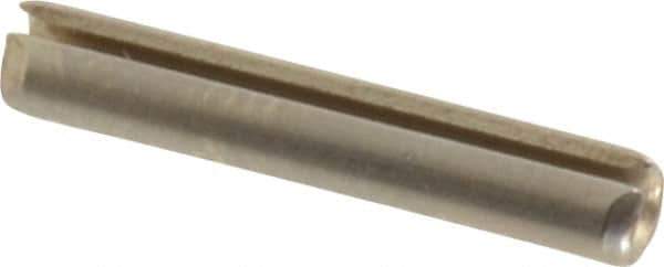 Made in USA - 3/32" Diam x 9/16" Long Slotted Spring Pin - Grade 420 Stainless Steel, Bright Finish - USA Tool & Supply