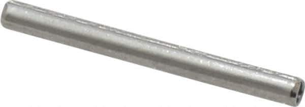 Made in USA - 3/32" Diam x 1" Long Slotted Spring Pin - Grade 420 Stainless Steel, Bright Finish - USA Tool & Supply