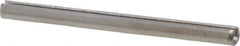 Made in USA - 3/32" Diam x 1-1/4" Long Slotted Spring Pin - Grade 420 Stainless Steel, Bright Finish - USA Tool & Supply