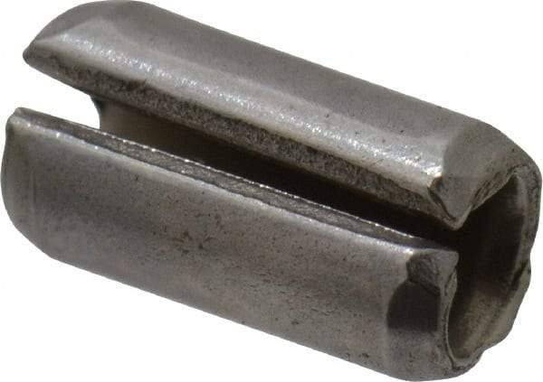 Made in USA - 1/8" Diam x 1/4" Long Slotted Spring Pin - Grade 420 Stainless Steel, Bright Finish - USA Tool & Supply