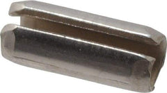 Made in USA - 1/8" Diam x 5/16" Long Slotted Spring Pin - Grade 420 Stainless Steel, Bright Finish - USA Tool & Supply