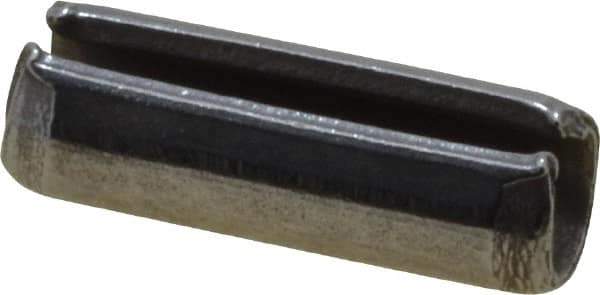 Made in USA - 1/8" Diam x 3/8" Long Slotted Spring Pin - Grade 420 Stainless Steel, Bright Finish - USA Tool & Supply