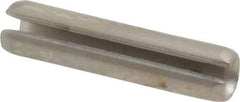 Made in USA - 1/8" Diam x 9/16" Long Slotted Spring Pin - Grade 420 Stainless Steel, Bright Finish - USA Tool & Supply