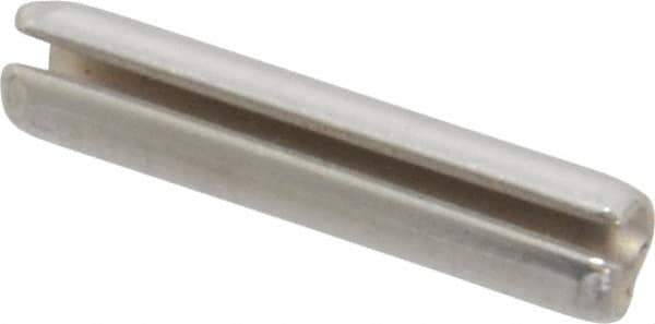 Made in USA - 1/8" Diam x 5/8" Long Slotted Spring Pin - Grade 420 Stainless Steel, Bright Finish - USA Tool & Supply