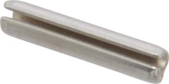 Made in USA - 1/8" Diam x 5/8" Long Slotted Spring Pin - Grade 420 Stainless Steel, Bright Finish - USA Tool & Supply