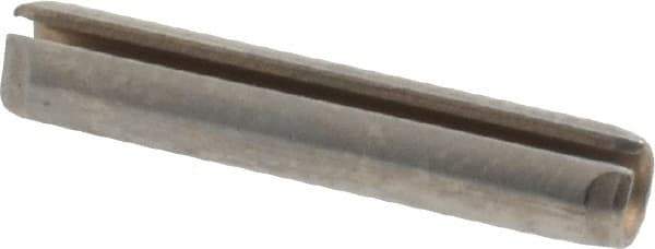 Made in USA - 1/8" Diam x 11/16" Long Slotted Spring Pin - Grade 420 Stainless Steel, Bright Finish - USA Tool & Supply