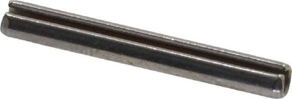 Made in USA - 1/8" Diam x 1" Long Slotted Spring Pin - Grade 420 Stainless Steel, Bright Finish - USA Tool & Supply