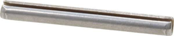 Made in USA - 1/8" Diam x 1-1/8" Long Slotted Spring Pin - Grade 420 Stainless Steel, Bright Finish - USA Tool & Supply
