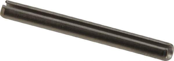 Made in USA - 1/8" Diam x 1-1/4" Long Slotted Spring Pin - Grade 420 Stainless Steel, Bright Finish - USA Tool & Supply