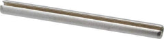 Made in USA - 1/8" Diam x 1-1/2" Long Slotted Spring Pin - Grade 420 Stainless Steel, Bright Finish - USA Tool & Supply