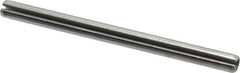 Made in USA - 1/8" Diam x 1-3/4" Long Slotted Spring Pin - Grade 420 Stainless Steel, Bright Finish - USA Tool & Supply