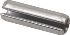 Made in USA - 5/32" Diam x 1/2" Long Slotted Spring Pin - Grade 420 Stainless Steel, Bright Finish - USA Tool & Supply