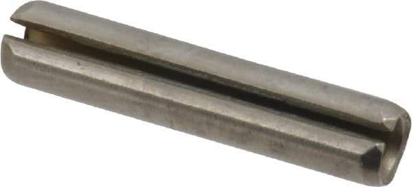 Made in USA - 5/32" Diam x 3/4" Long Slotted Spring Pin - Grade 420 Stainless Steel, Bright Finish - USA Tool & Supply
