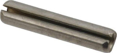 Made in USA - 5/32" Diam x 3/4" Long Slotted Spring Pin - Grade 420 Stainless Steel, Bright Finish - USA Tool & Supply