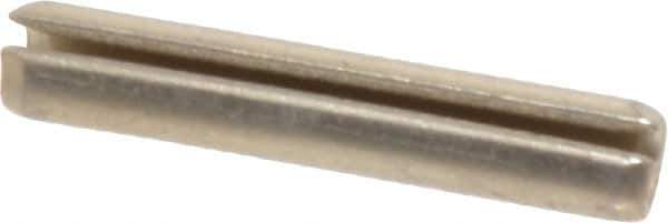 Made in USA - 5/32" Diam x 7/8" Long Slotted Spring Pin - Grade 420 Stainless Steel, Bright Finish - USA Tool & Supply