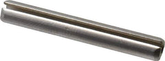 Made in USA - 5/32" Diam x 1-1/8" Long Slotted Spring Pin - Grade 420 Stainless Steel, Bright Finish - USA Tool & Supply