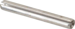 Made in USA - 5/32" Diam x 1-1/4" Long Slotted Spring Pin - Grade 420 Stainless Steel, Bright Finish - USA Tool & Supply