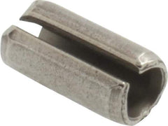 Made in USA - 3/16" Diam x 3/8" Long Slotted Spring Pin - Grade 420 Stainless Steel, Bright Finish - USA Tool & Supply