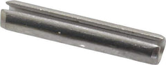 Made in USA - 3/16" Diam x 1" Long Slotted Spring Pin - Grade 420 Stainless Steel, Bright Finish - USA Tool & Supply