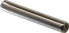 Made in USA - 3/16" Diam x 1-1/4" Long Slotted Spring Pin - Grade 420 Stainless Steel, Bright Finish - USA Tool & Supply