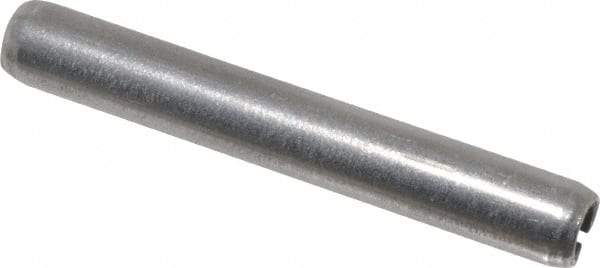 Made in USA - 3/16" Diam x 1-3/8" Long Slotted Spring Pin - Grade 420 Stainless Steel, Bright Finish - USA Tool & Supply