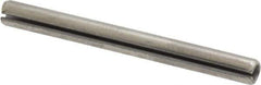 Made in USA - 3/16" Diam x 2" Long Slotted Spring Pin - Grade 420 Stainless Steel, Bright Finish - USA Tool & Supply