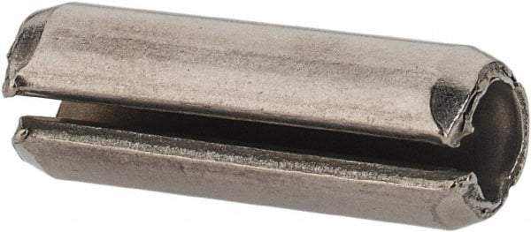 Made in USA - 7/32" Diam x 5/8" Long Slotted Spring Pin - Grade 420 Stainless Steel, Bright Finish - USA Tool & Supply