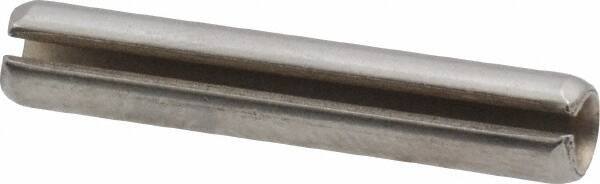 Made in USA - 7/32" Diam x 1-1/4" Long Slotted Spring Pin - Grade 420 Stainless Steel, Bright Finish - USA Tool & Supply
