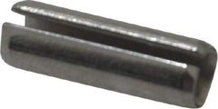 Made in USA - 1/4" Diam x 3/4" Long Slotted Spring Pin - Grade 420 Stainless Steel, Bright Finish - USA Tool & Supply