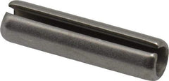 Made in USA - 1/4" Diam x 1" Long Slotted Spring Pin - Grade 420 Stainless Steel, Bright Finish - USA Tool & Supply