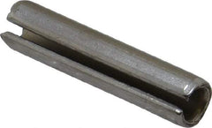 Made in USA - 1/4" Diam x 1-1/8" Long Slotted Spring Pin - Grade 420 Stainless Steel, Bright Finish - USA Tool & Supply