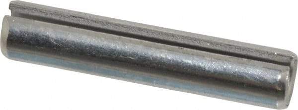 Made in USA - 1/4" Diam x 1-1/4" Long Slotted Spring Pin - Grade 420 Stainless Steel, Bright Finish - USA Tool & Supply