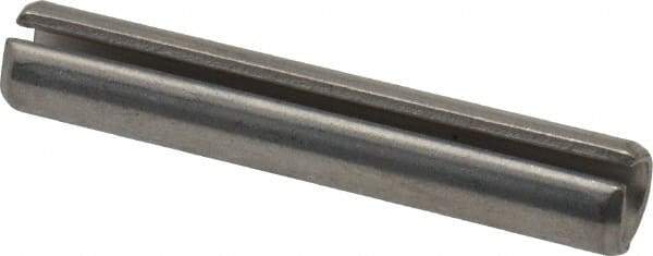 Made in USA - 1/4" Diam x 1-1/2" Long Slotted Spring Pin - Grade 420 Stainless Steel, Bright Finish - USA Tool & Supply