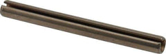 Made in USA - 1/4" Diam x 2-1/2" Long Slotted Spring Pin - Grade 420 Stainless Steel, Bright Finish - USA Tool & Supply