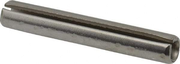 Made in USA - 5/16" Diam x 2" Long Slotted Spring Pin - Grade 420 Stainless Steel, Bright Finish - USA Tool & Supply