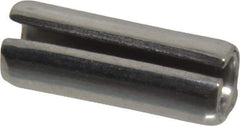 Made in USA - 3/8" Diam x 1" Long Slotted Spring Pin - Grade 420 Stainless Steel, Bright Finish - USA Tool & Supply