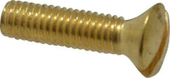 Value Collection - #10-32 UNF, 3/4" OAL Slotted Drive Machine Screw - Oval Head, Brass, Uncoated, Without Washer - USA Tool & Supply