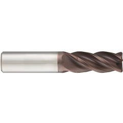 1/4x1/4x1/2x2-1/2 4Fl Carbide RF100 Diver End Mill-.031 Rad-Cylindrical Shank-nano-Si - USA Tool & Supply