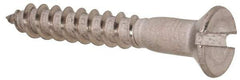 Value Collection - #12, 1-1/2" OAL, Slotted Drive, Flat Head Wood Screw - Stainless Steel, Grade 18-8 - USA Tool & Supply