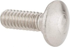 Value Collection - 1/4-20 UNC 3/4" Length Under Head, Standard Square Neck, Carriage Bolt - 18-8 Stainless Steel, Uncoated - USA Tool & Supply