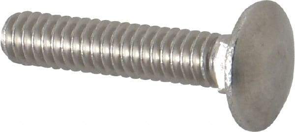 Value Collection - 1/4-20 UNC 1-1/4" Length Under Head, Standard Square Neck, Carriage Bolt - 18-8 Stainless Steel, Uncoated - USA Tool & Supply